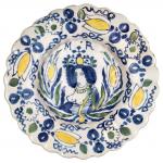 Delft Polychrome Charger - Queen Mary II