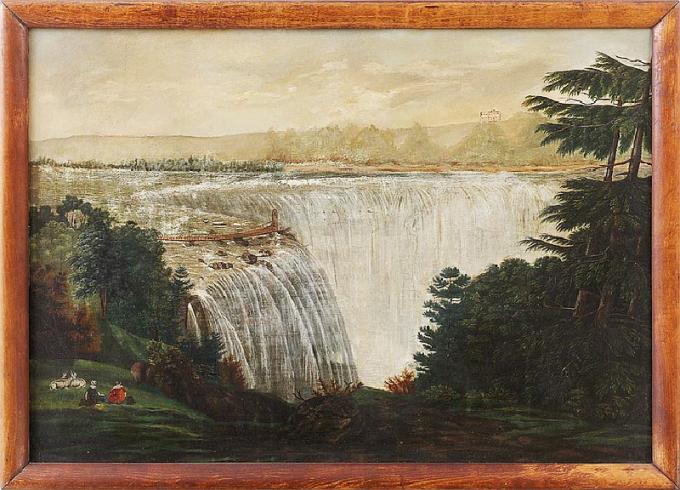 Folk art painting of Niagara Falls