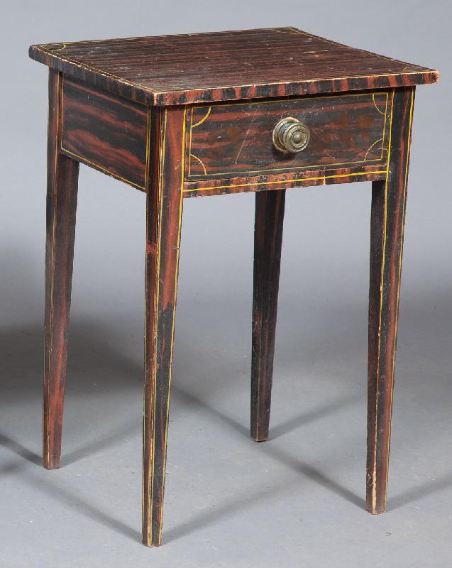 Paint Decorated Night Stand Linda Rosen Antiques