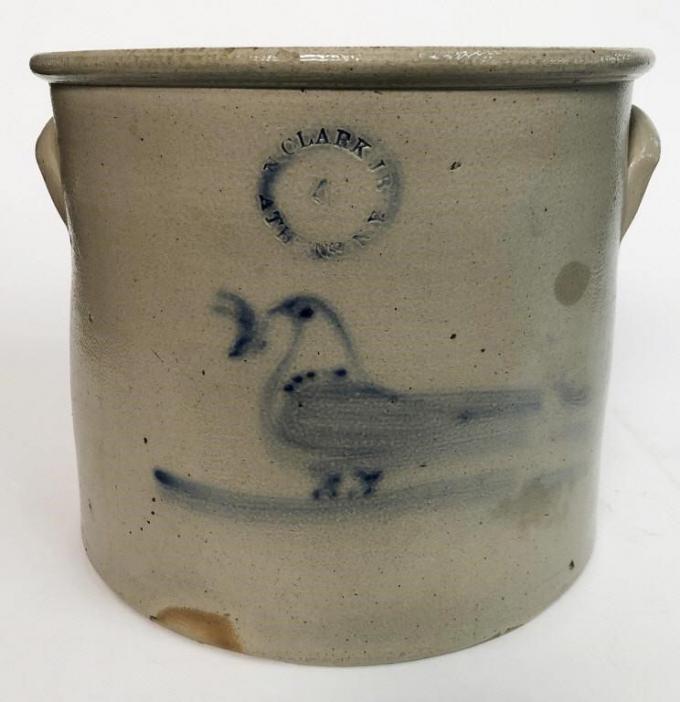 4-Gal Stoneware Crock - Bird w/Insect