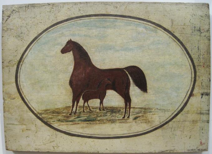 Painting of a Horse and Foal