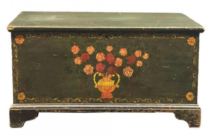 Paint Decorated Schoharie County Blanket Chest