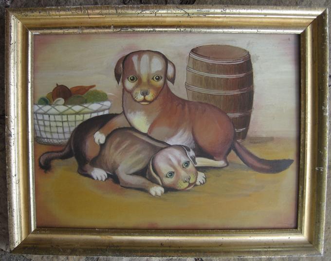 Pastel Drawing of Puppies