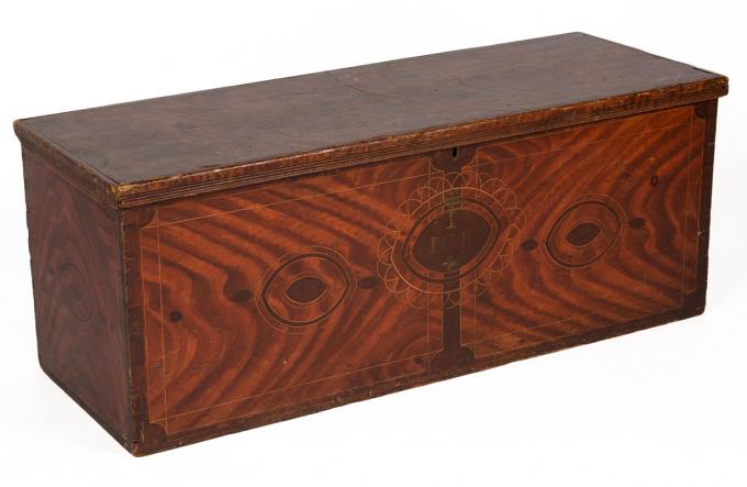 Paint Decorated Blanket Chest