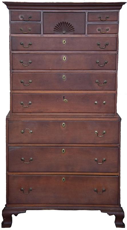 Chippendale Chest on Chest