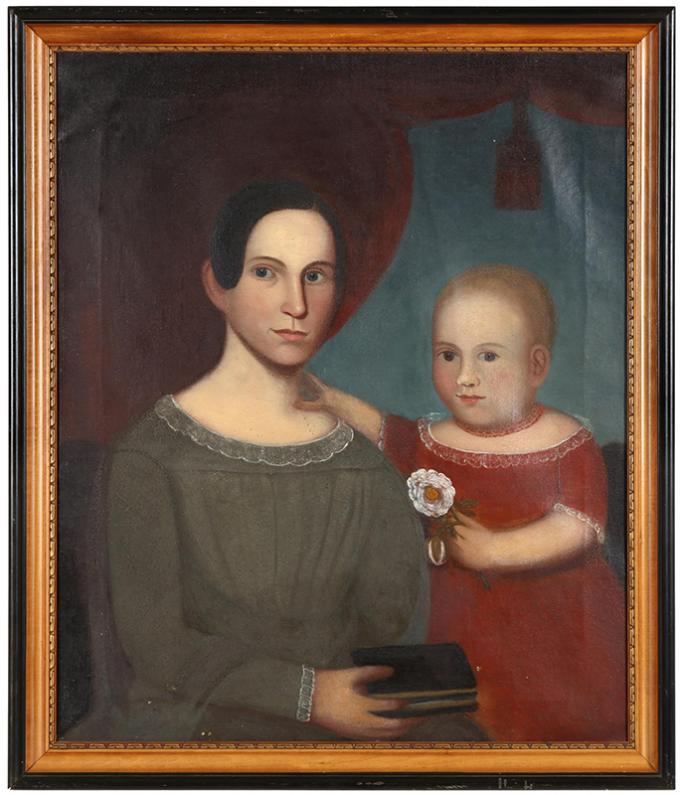 Naive Portrait of Mother & Child