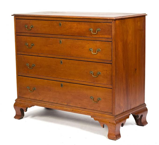 Chippendale Cherry Chest of Drawers