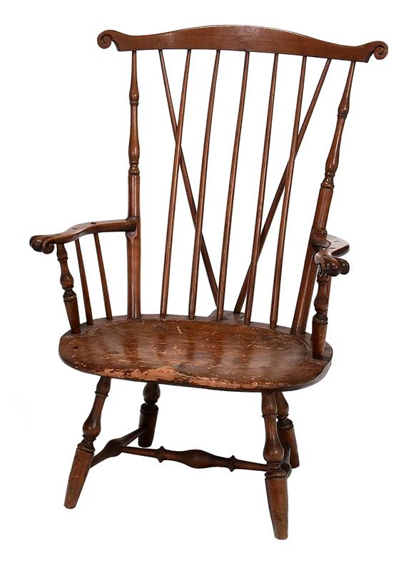 Windsor Brace-Back Fan-Back Armchair