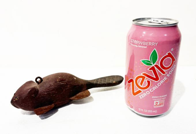 Carved Beaver Ice Fishing Lure