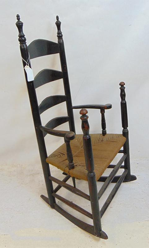 Early Ladder-Back Rocking Chair