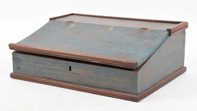 Blue Table-Top Writing Desk