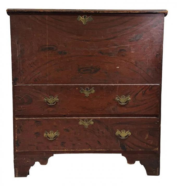 Paint Decorated Blanket Chest