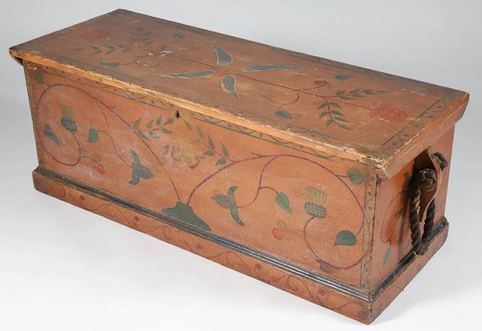 Paint Decorated Sea Chest