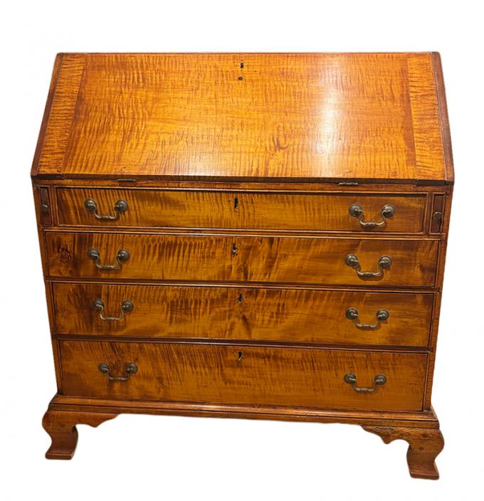 Tiger Maple Slant-Front Desk