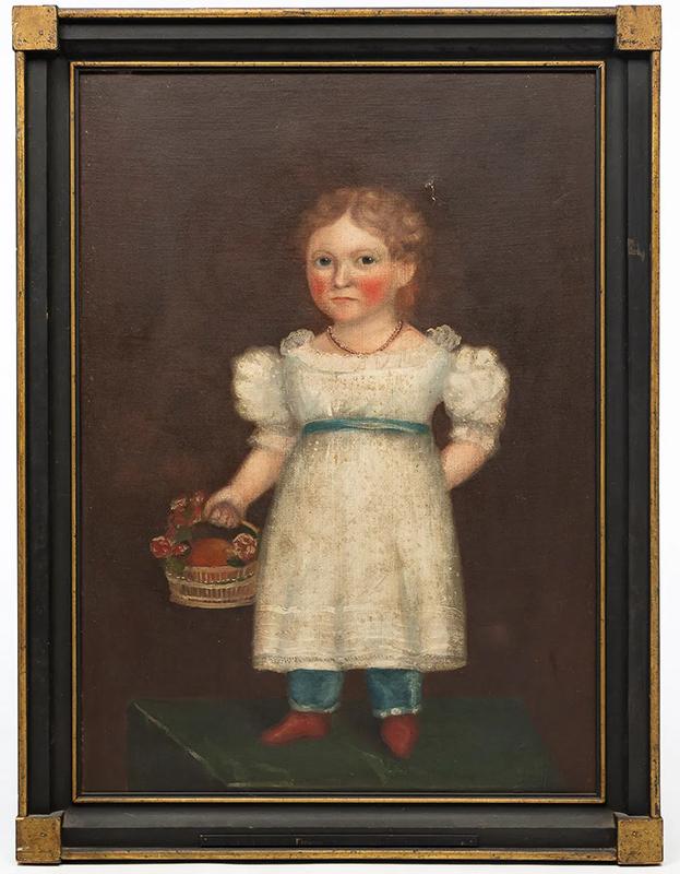 Portrait of a Girl Holding a Basket
