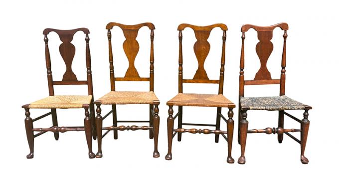 Assembled Set of 4 Queen Anne Chairs