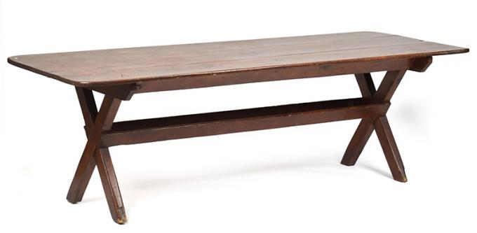 Long Sawbuck Farm Table