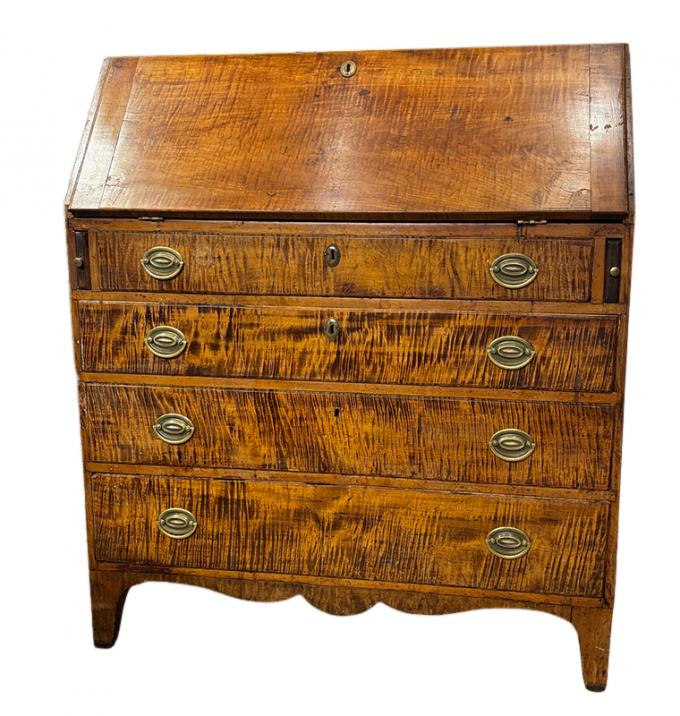 Tiger Maple Slant-Front Desk