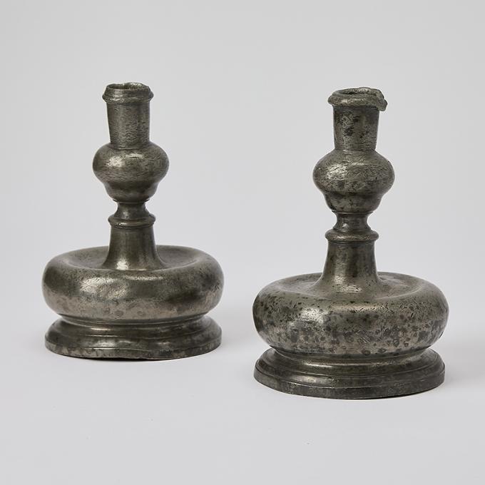 Pair of Pewter Candlesticks