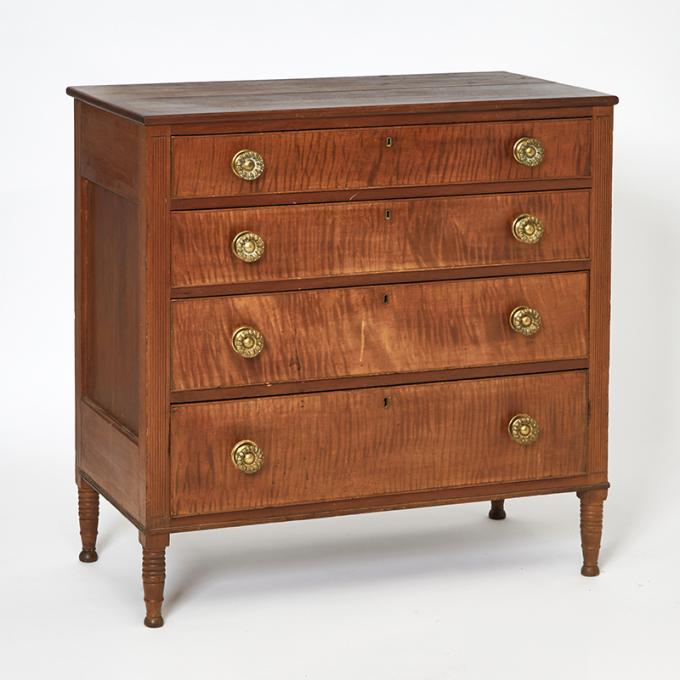 Tiger Maple Chest of Drawers