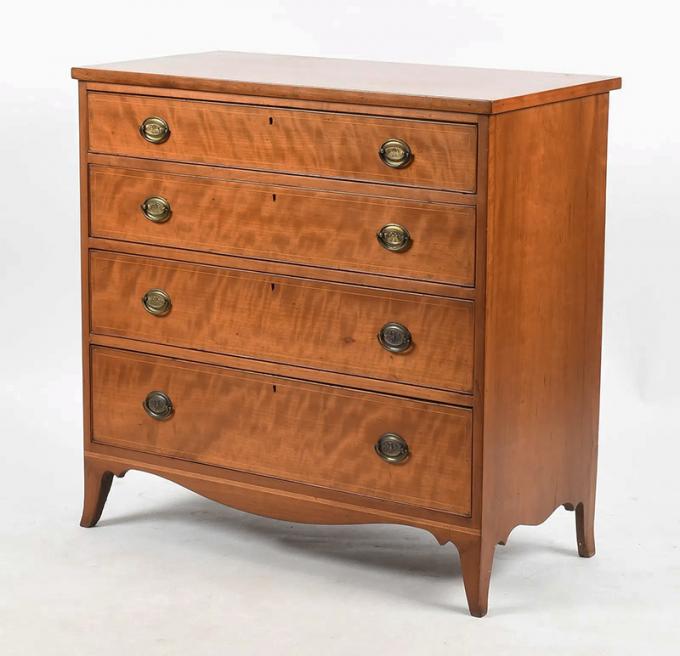 Hepplewhite Cherry Chest of Drawers