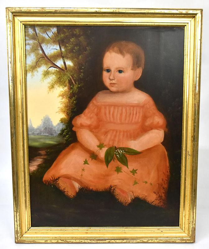 Portrait of a Girl in a Peach-Colored Dress