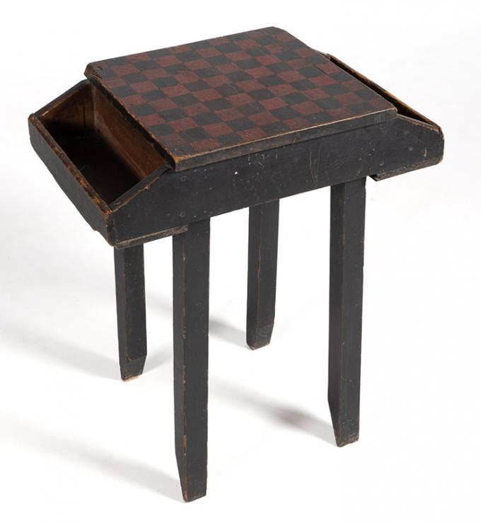 Paint Decorated Checkerboard Table