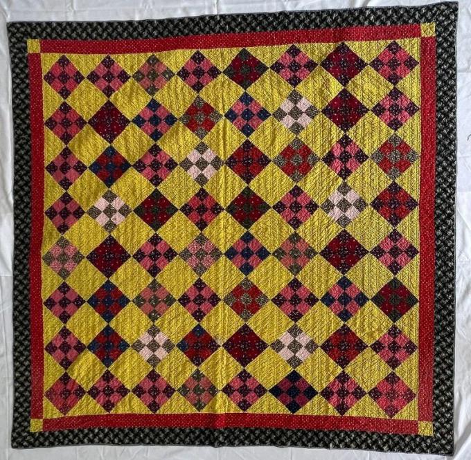 Nine-Patch Pieced Quilt
