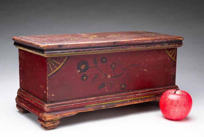Miniature Paint Decorated Blanket Chest