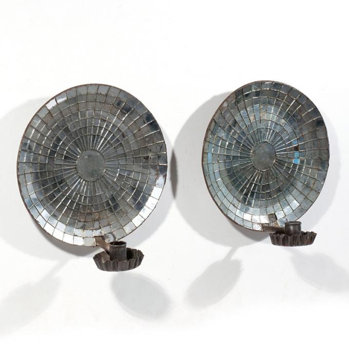 Pair of Mirrored Sconces