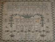 Embroidered Sampler Dated 1830