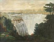Folk art painting of Niagara Falls