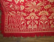 Red and White Coverlet - 1844