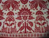Red and White Coverlet - 1844