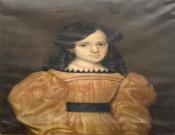 Folk Art Portrait of a Young Girl