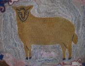Hooked Rug w/Sheep