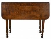 Sheraton Tiger Maple Drop-Leaf Table