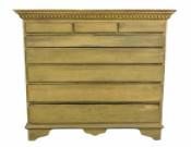 Mustard Painted Tall Chest of Drawers