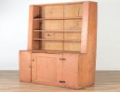 Canted Step-Back Cupboard in Salmon Paint