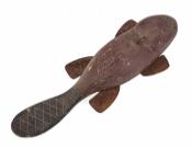 Carved Beaver Ice Fishing Lure