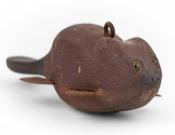 Carved Beaver Ice Fishing Lure