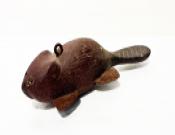 Carved Beaver Ice Fishing Lure