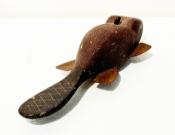 Carved Beaver Ice Fishing Lure