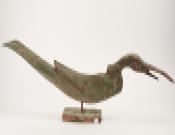 Large Folk Art Carved Heron