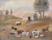 Folk Art Farm Scene