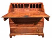 Queen Anne Tiger Maple Slant-Front Desk