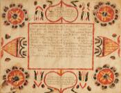 Pennsylvania German Fractur Dated 1808 - Brechall