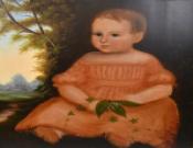 Portrait of a Girl in a Peach-Colored Dress