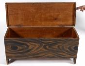 Paint Decorated Child's Blanket Chest