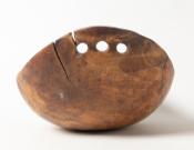 Native American Wooden Bowl w/Finger Holes
